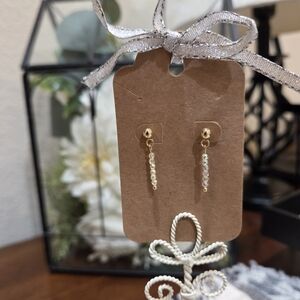 Elegant Gold and Silver Dangle Earrings